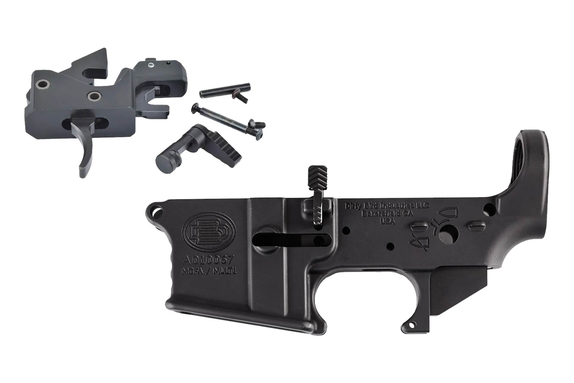 Partisan Triggers Disruptor AR-15 3 Position Drop In Forced Reset Trigger + Dirty Bird MCF-A Ambidextrous Lower Receiver