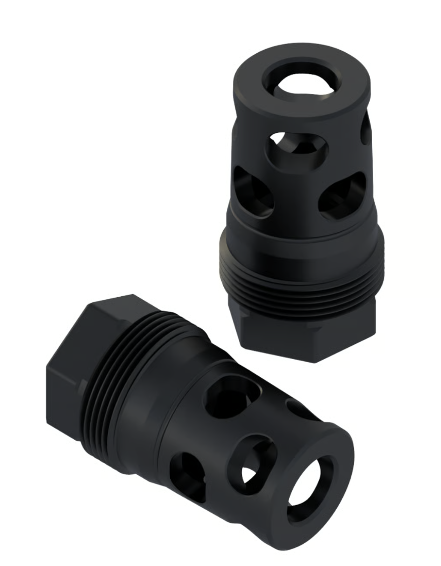 Comstock Armory Compact 9mm Muzzle Brake - 1/2x28