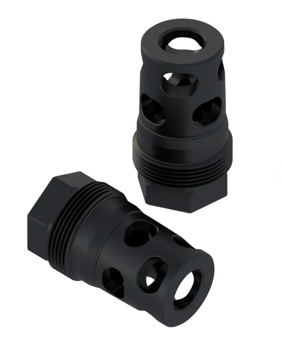 Comstock Armory Compact 9mm Muzzle Brake - 1/2x36
