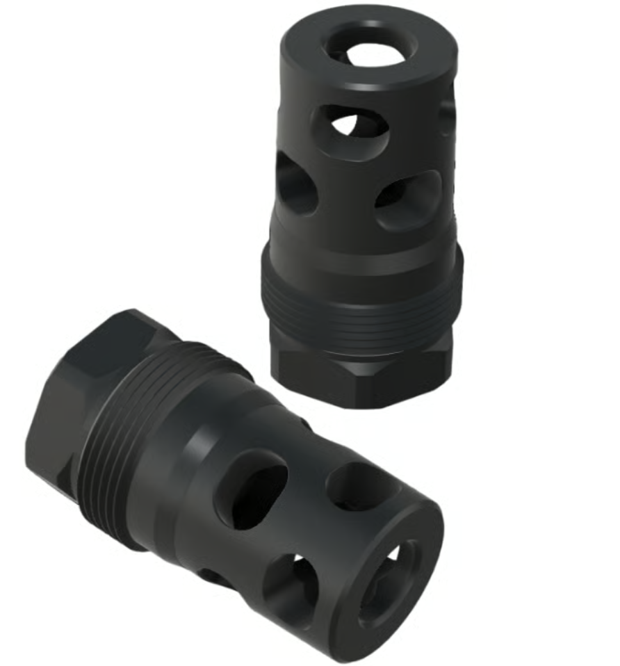 Comstock Armory Compact 9mm Facemount Muzzle Brake - 5/8x24