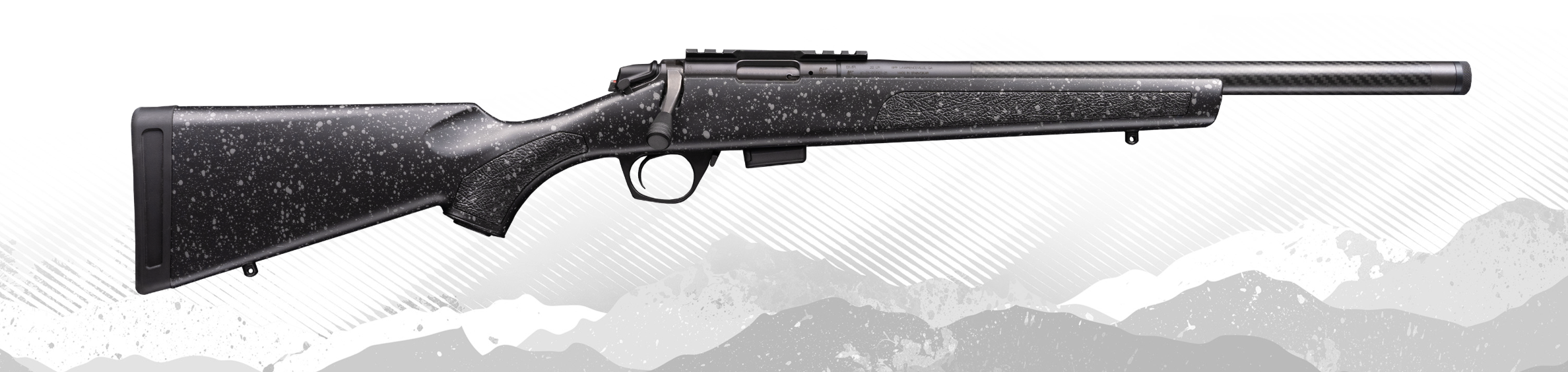 Bergara BMR Rifle Bolt 22 WMR 20" Carbon Fiber Barrel 1/2"X28 Cerakote Black Synthetic Stock 30 MOA Rail 10 Rd