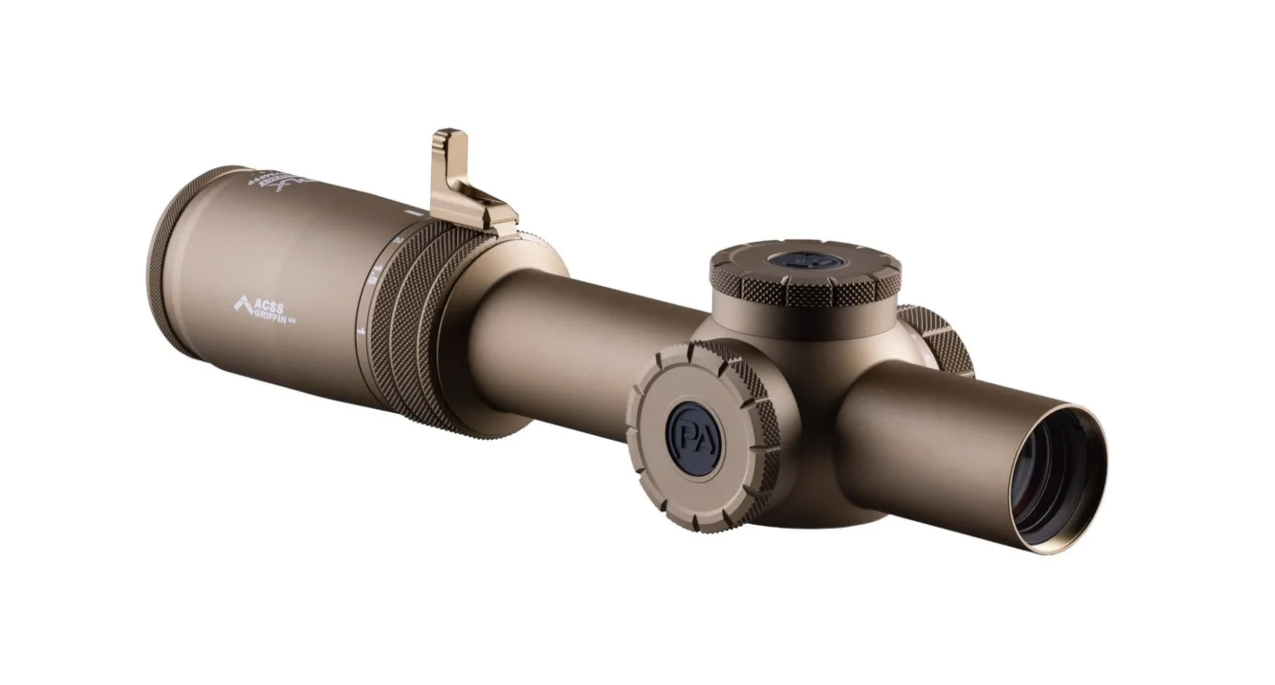 Primary Arms Compact PLx-1-8x24mm FFP RDB Rifle Scope - Illuminated ACSS Griffin MIL M8 Reticle FDE - Gen II
