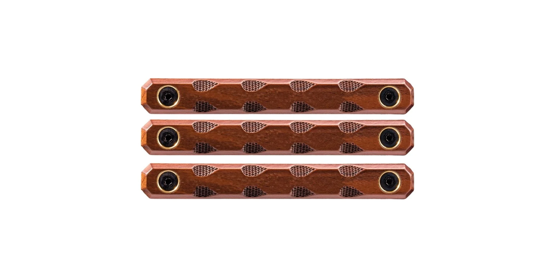Woox Teardrop M-LOK 3-Slot Rail Covers - 3 Pack  - Walnut