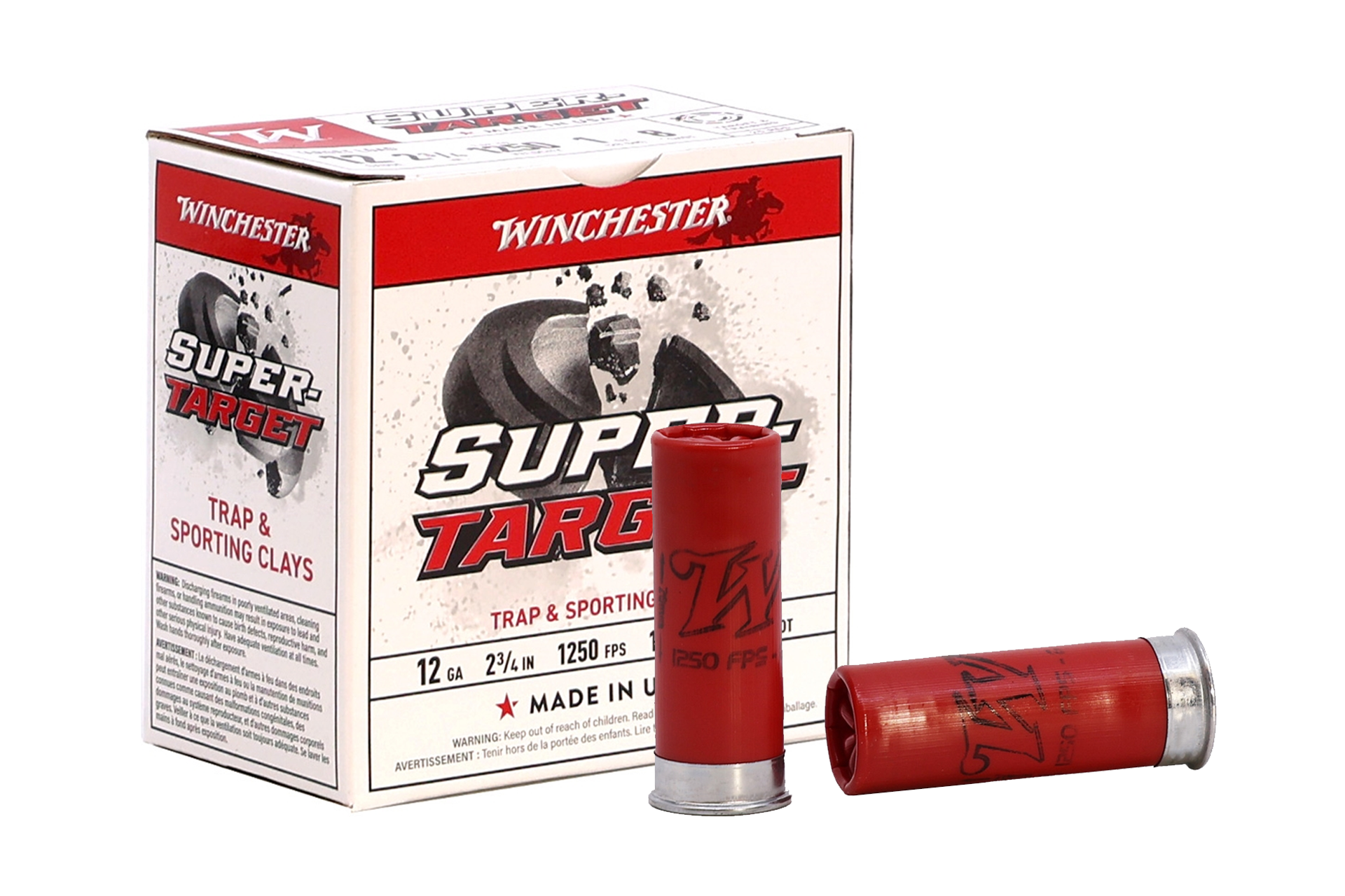 Winchester Super Target 12 Gauge Ammo 2 3/4" 1 oz #7.5 Shot Shotgun Ammo - 25 round box