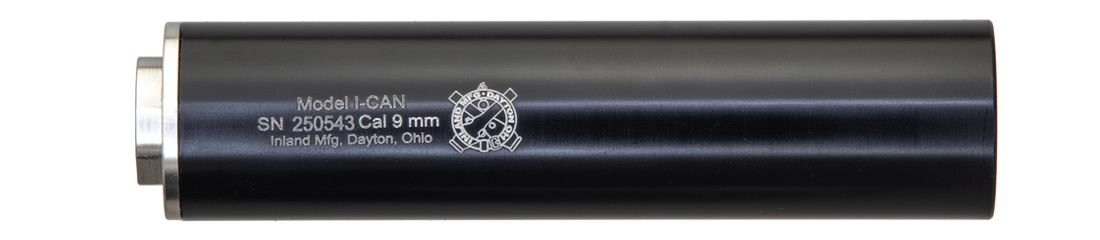 Inland Manufacturing I-CAN9 6" 9mm Suppressor w/ BreekLok 1/2x28 QD Muzzle Device