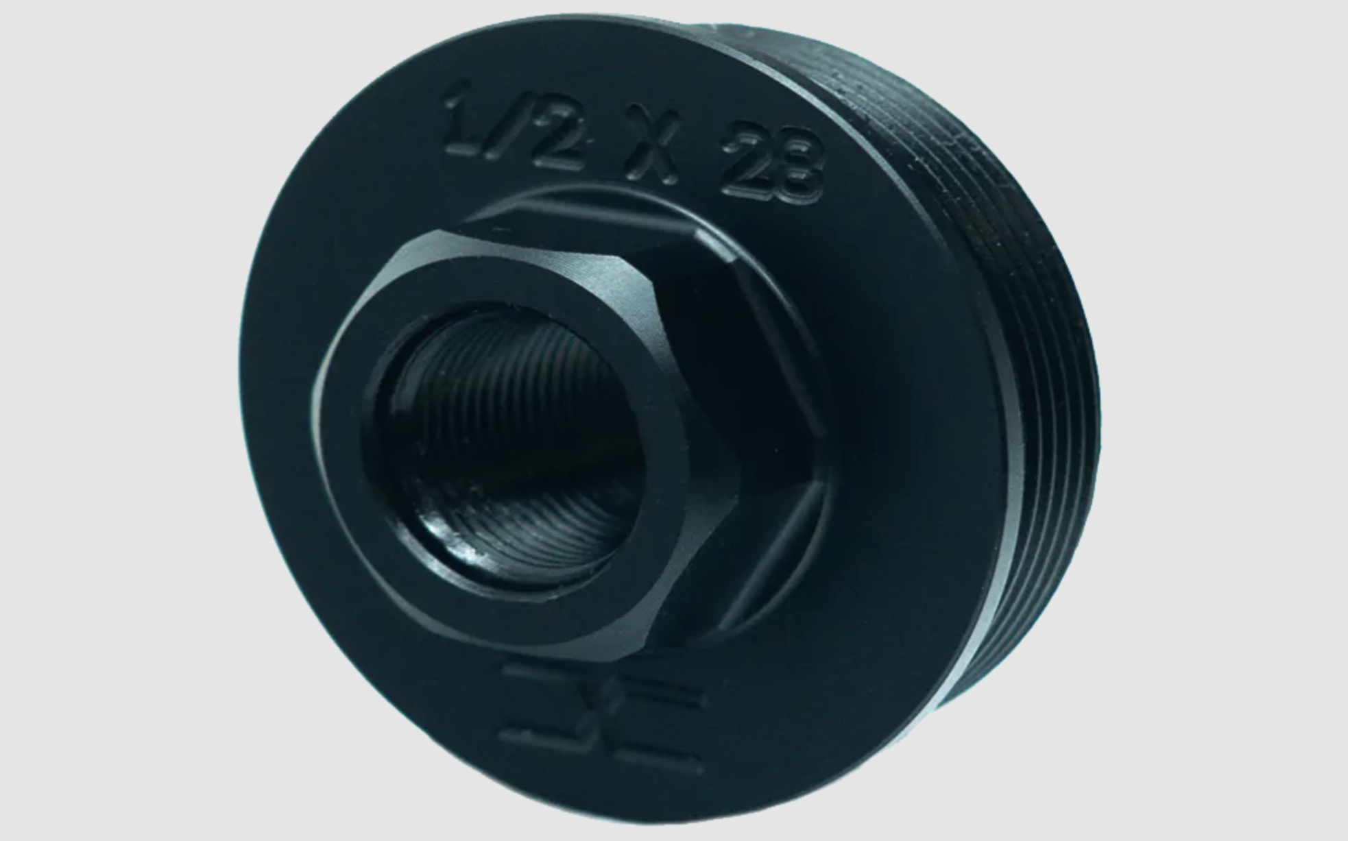 Faxon Stainless Steel Direct Thread to Hub Adapter - 1/2x28