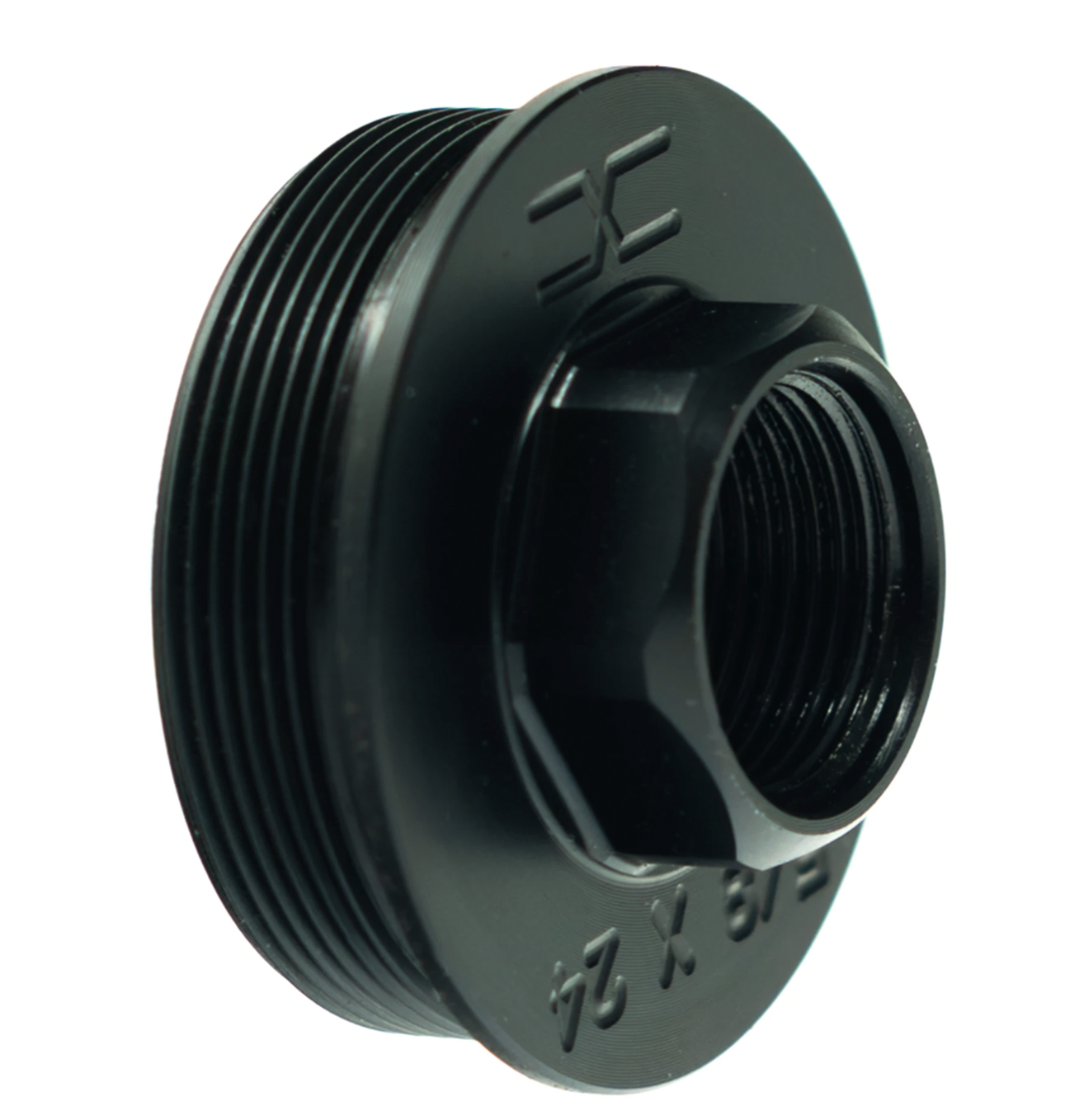 Faxon Stainless Steel Direct Thread to Hub Adapter - 5/8x24