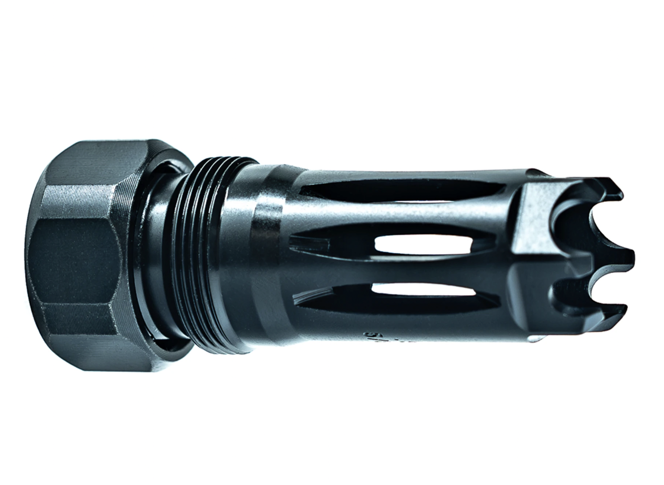 Faxon Firearms Muzzlok Stainless Steel Plan B Flash Hider - 5/8x24- .375" Bore