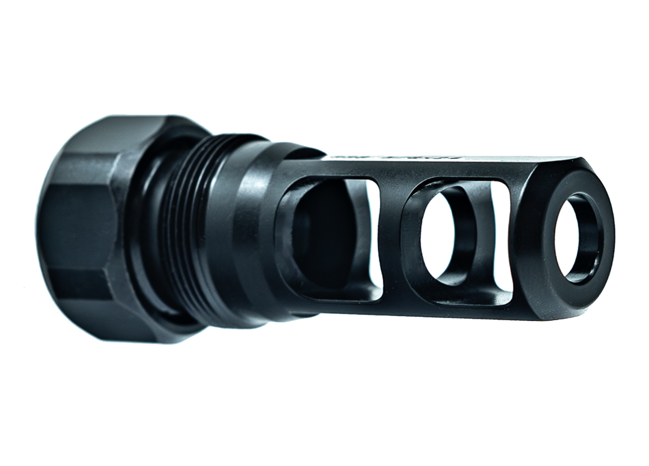 Faxon Firearms Muzzlok Stainless Steel Plan B Muzzle Brake - 5/8x24- .375" Bore