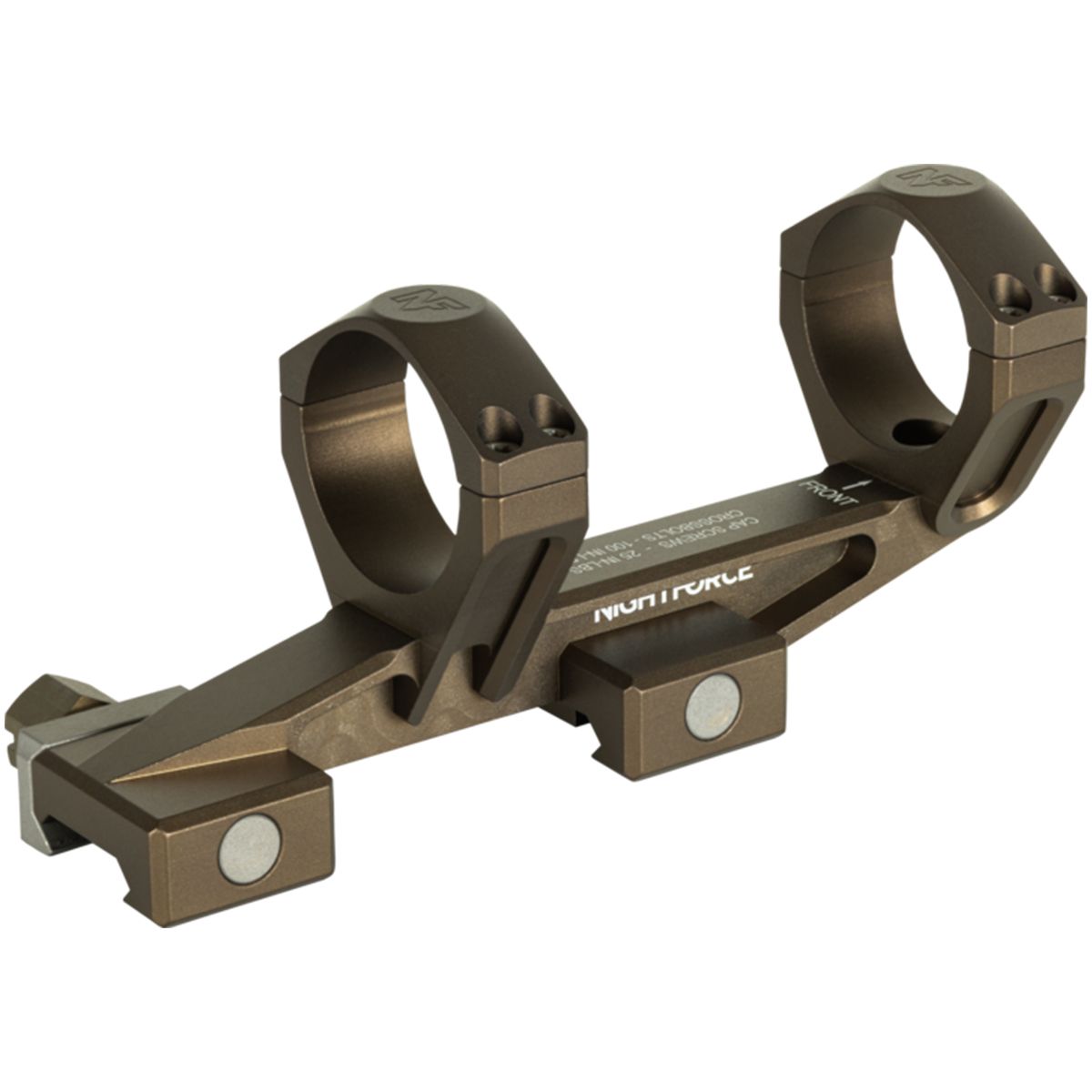 Nightforce 30mm 20MOA UltraMount Scope Mount - 1.54" - FDE