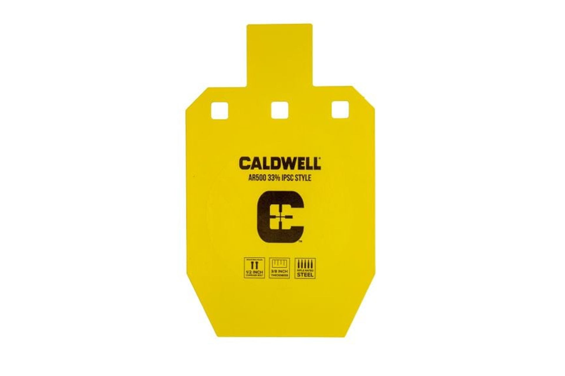 Caldwell AR500 33% IPSC Steel Target Plate - Yellow