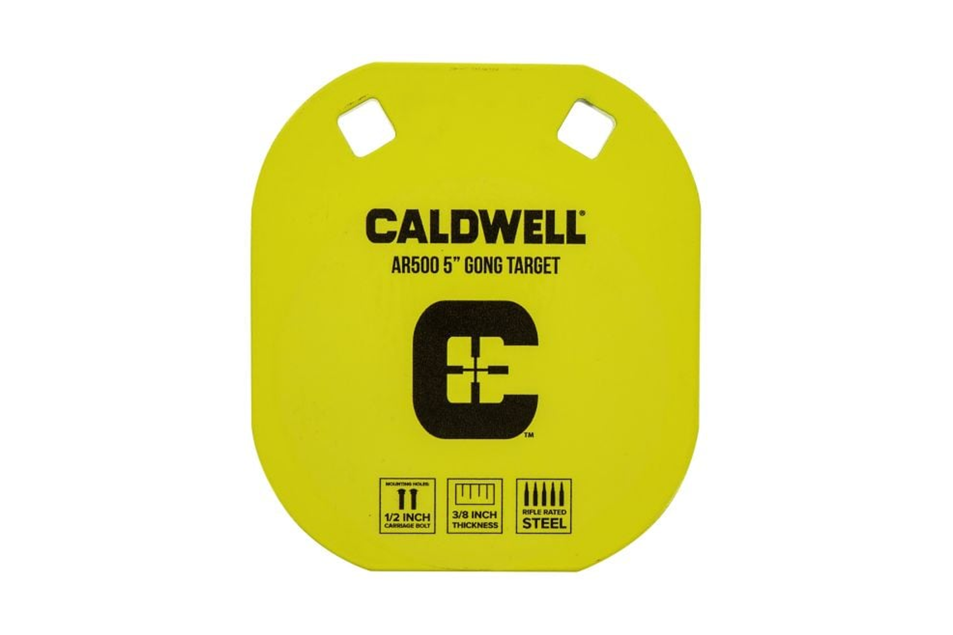 Caldwell AR500 5" Steel Target Gong - Yellow