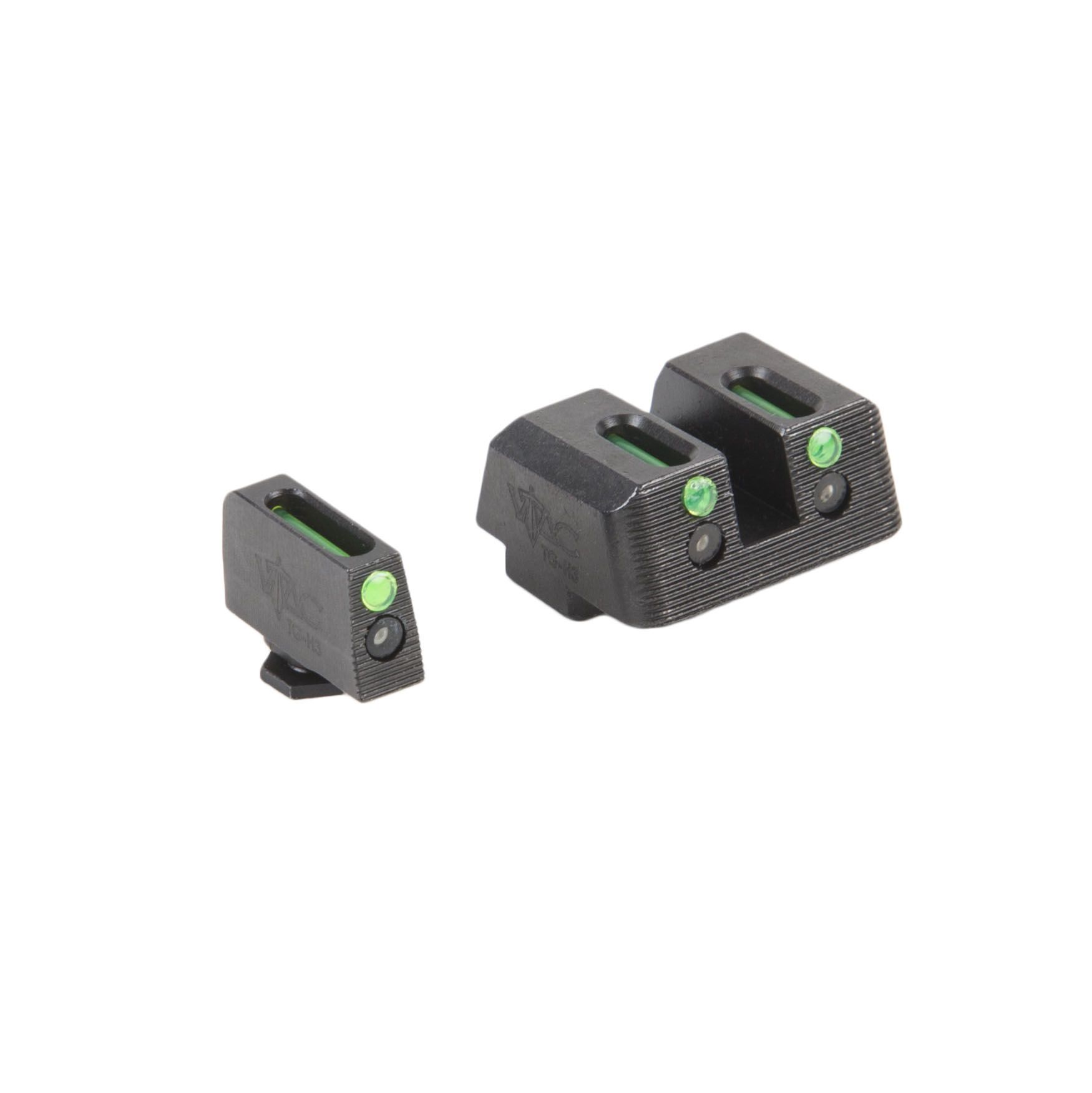 Viking Tactics VTAC Glock Sights - Fiber Front / Fiber Rear Green / Green