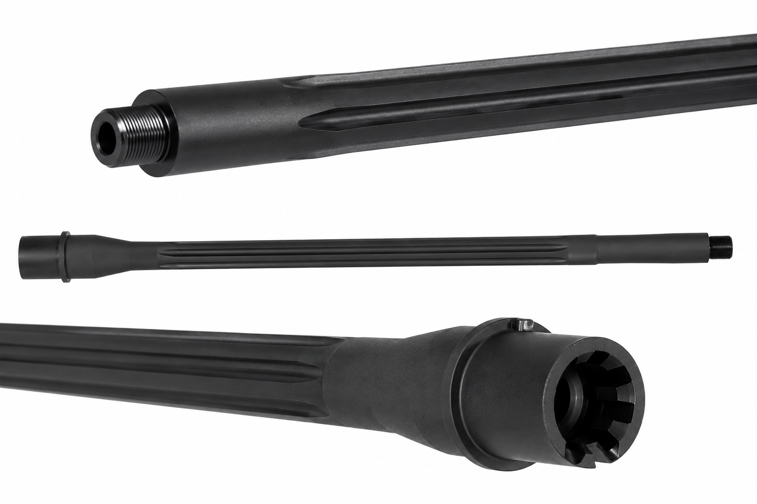 Green Mountain 224 Valk AR-15 Barrel  22" Heavy Fluted Black Pass.
