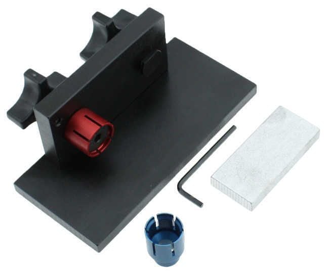 AK-Builder AK Trunnion Rivet Hole Drilling Fixture (Red & Blue)