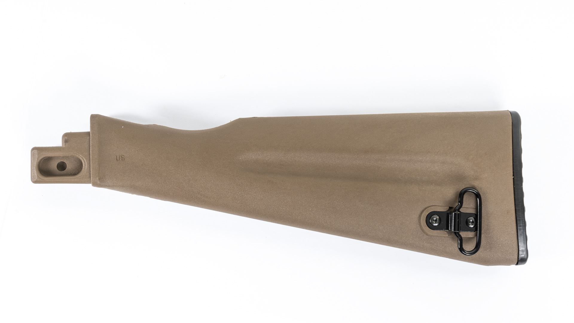 MSR U.S. made FDE polymer buttstock assembly for stamped receiver rifles NATO length