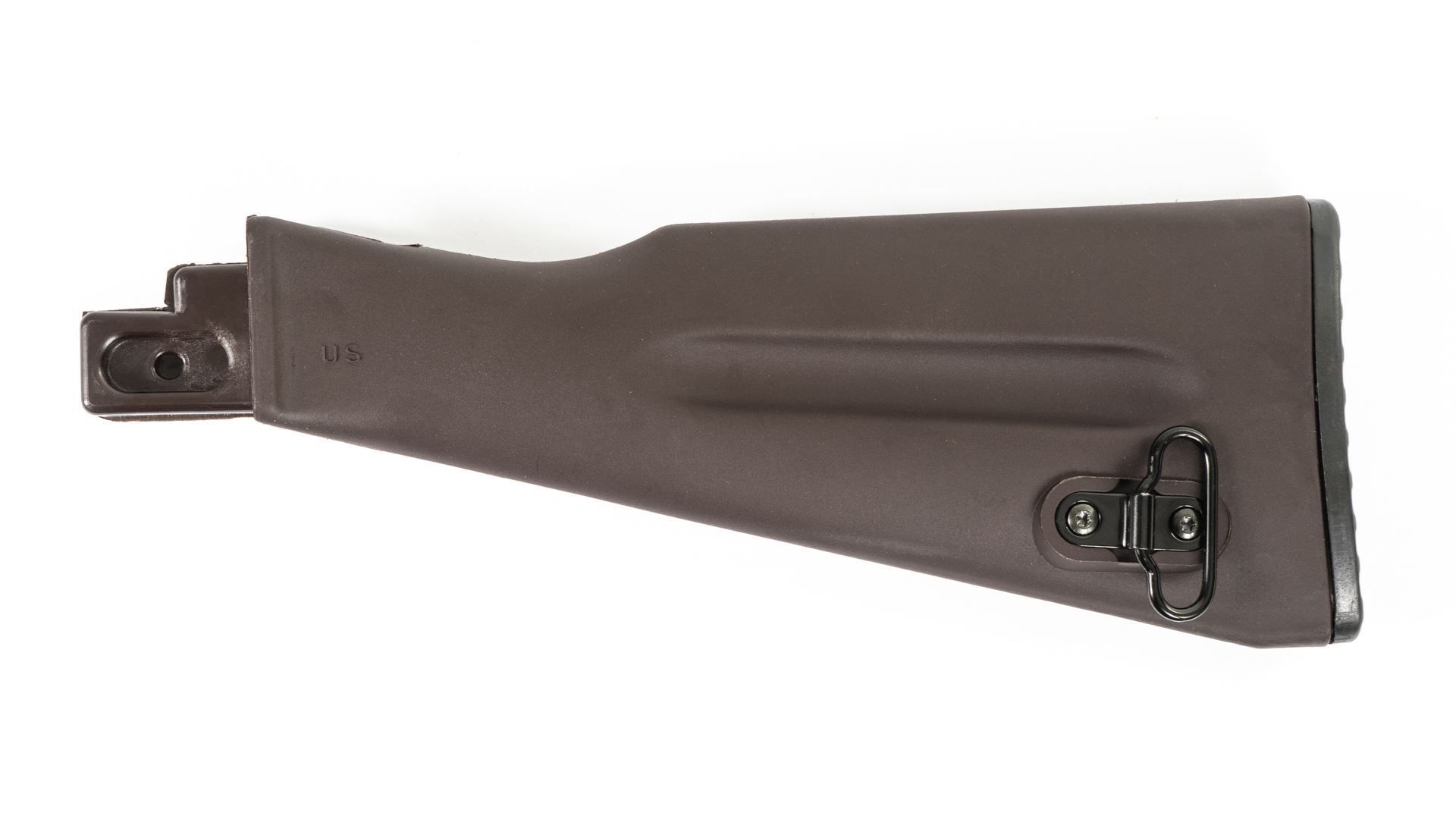 MSR U.S. made plum polymer buttstock assembly for stamped receiver rifles Warsaw pact length