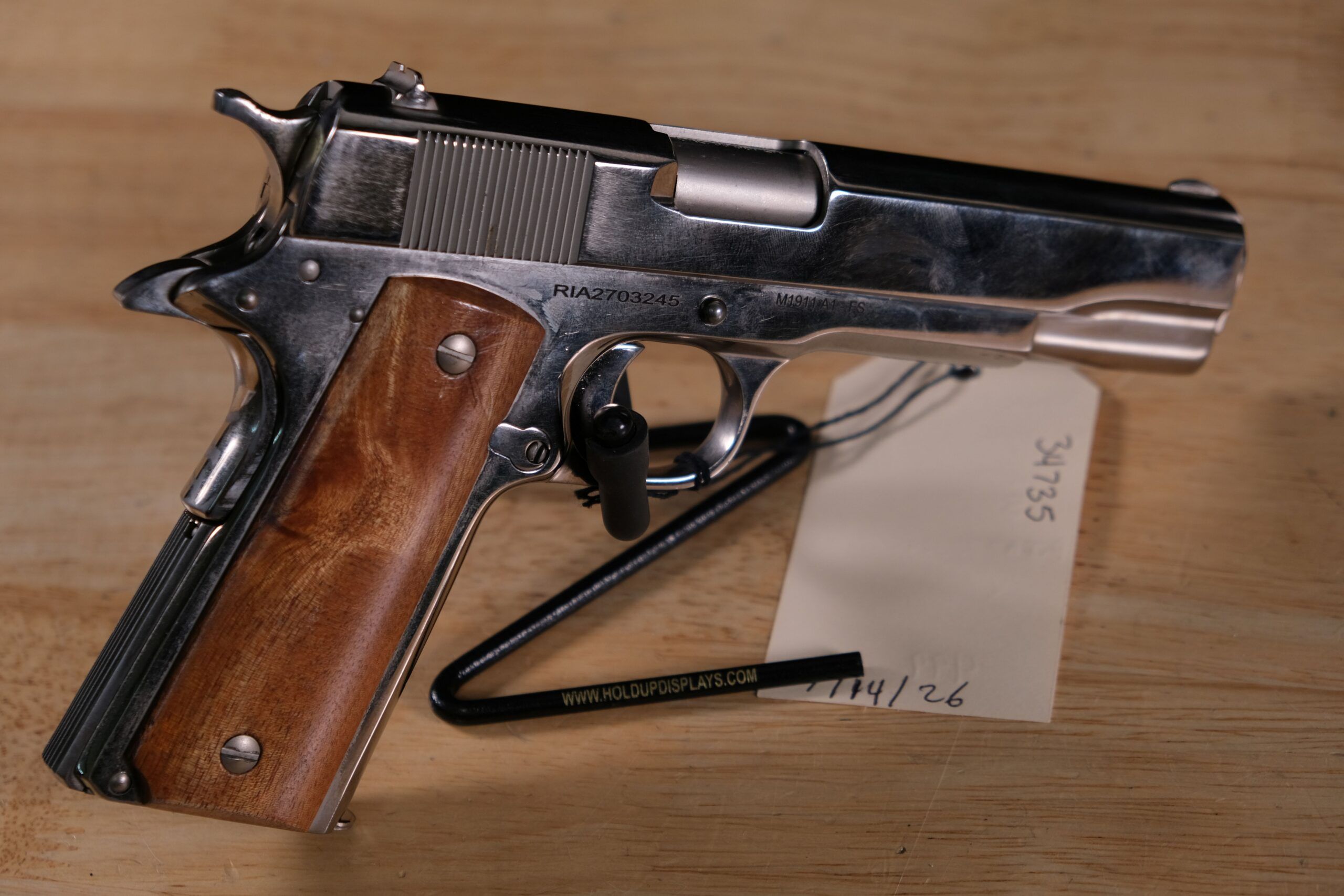 USED Rock Island M1911-A1 FS, .38 Super Nickel Plated 5'