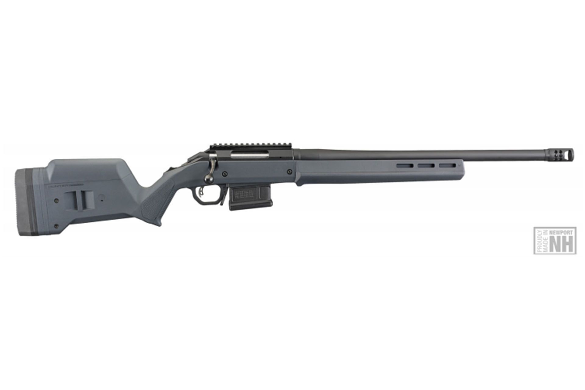 Ruger 26993 American Hunter 308 Win 20" 5+1 Matte Black Gray Adjustable Magpul Stock