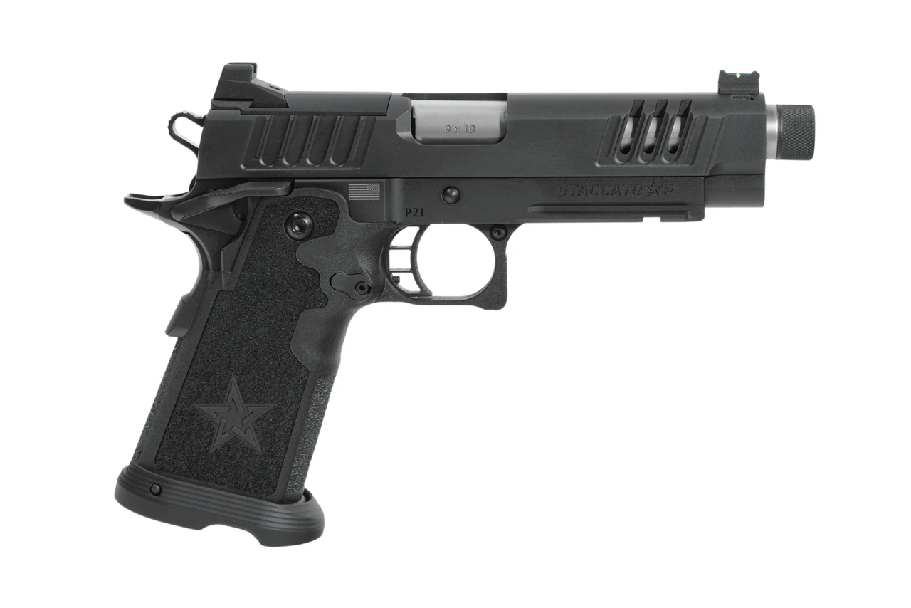 Staccato Pistol P Dlc Threaded Barrel With X-Series Serrations For V2