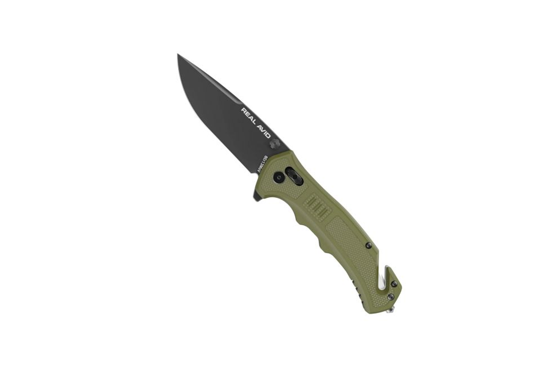 Real Avid RAV-4 Folding Knife Drop Point - Green