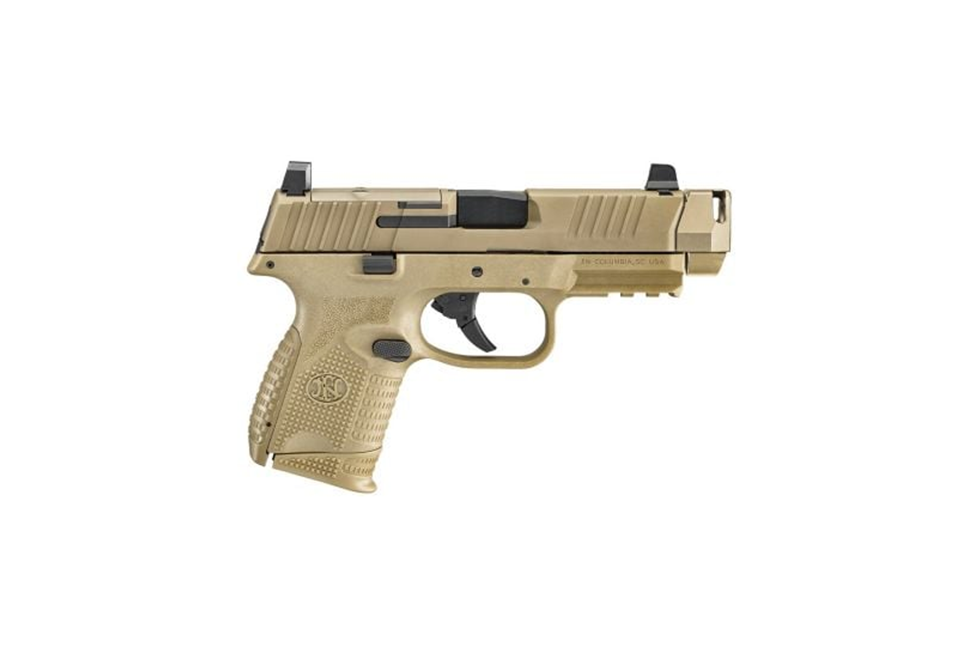 FN 509 Compact MRD Comp 9mm Optics Ready Pistol - FDE