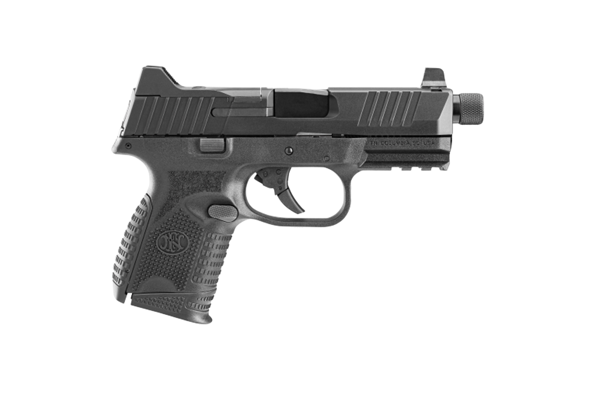 FN America 509 Compact Tactical 9mm 4.3" 12/24rd Pistol w/ Threaded Barrel & Night Sights - Black