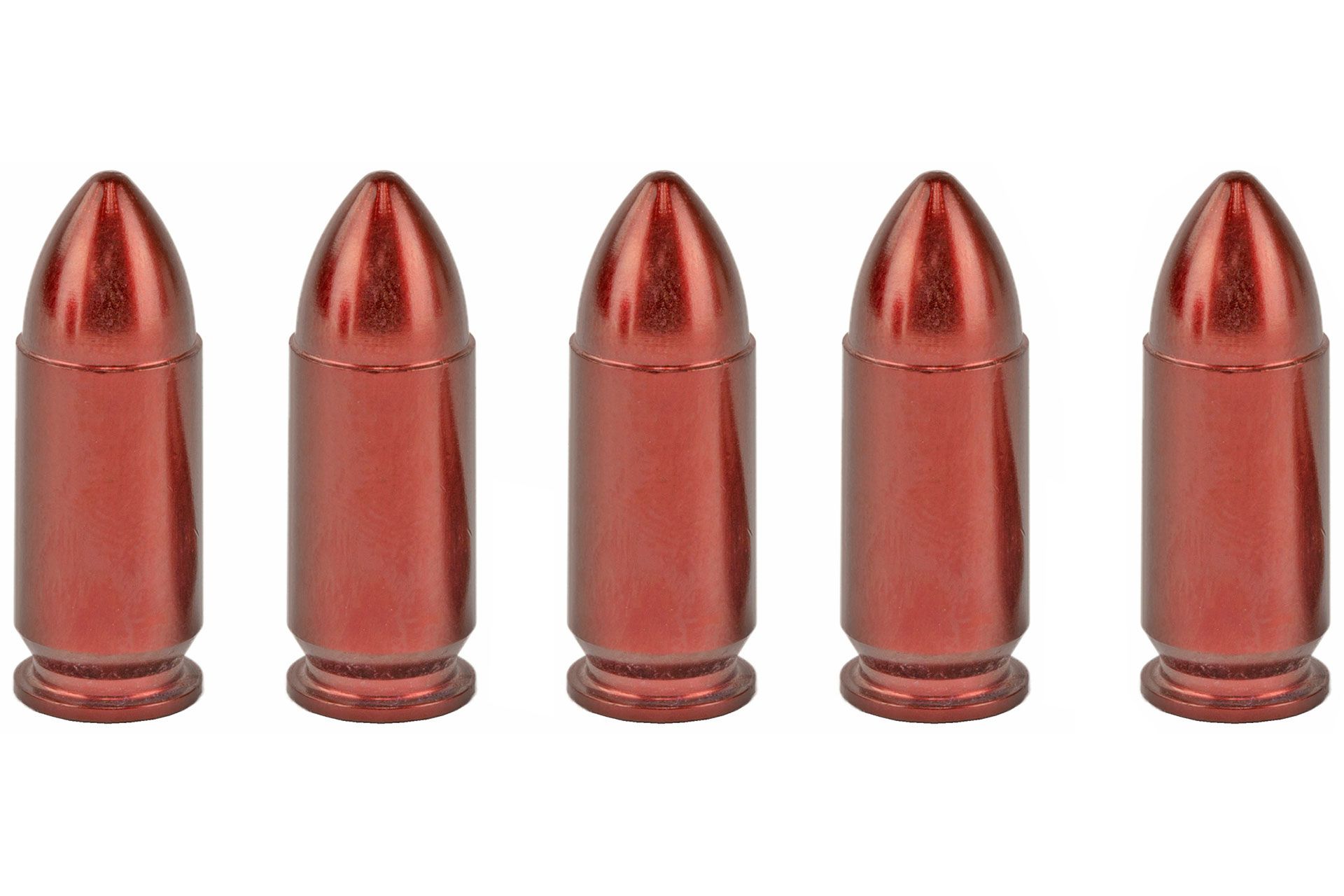 A-Zoom Snap Caps 9MM 5 Pack - Red
