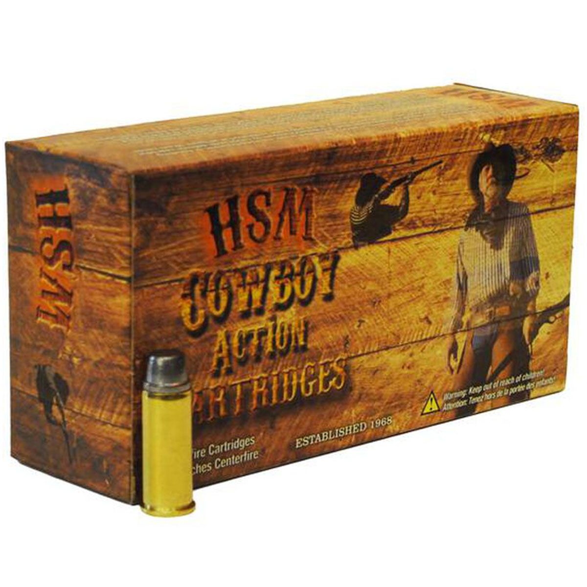 HSM 385N Cowboy Action 38 Special 158 gr Round Nose Flat Point (RNFP) Handgun Ammo - 50 Rounds