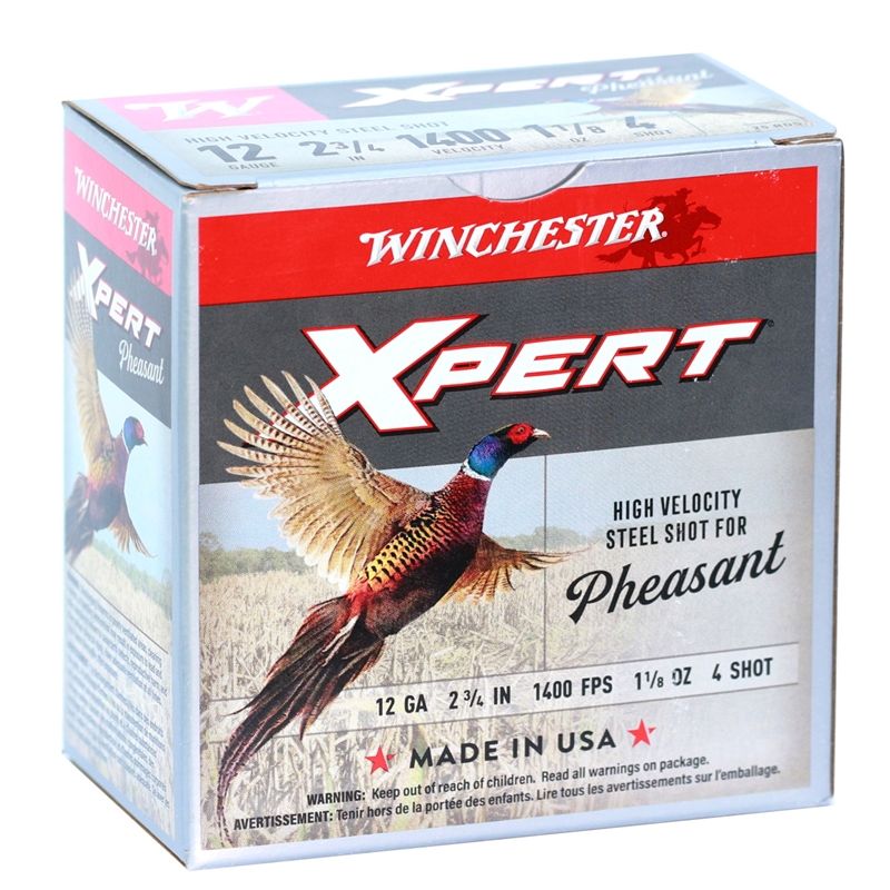 Winchester Ammo WEXP12H4 Xpert Pheasant 12 Gauge 2.75" 1 1/8 oz 4 Shot (Lead Free) Shotgun Ammo - 25 Rounds