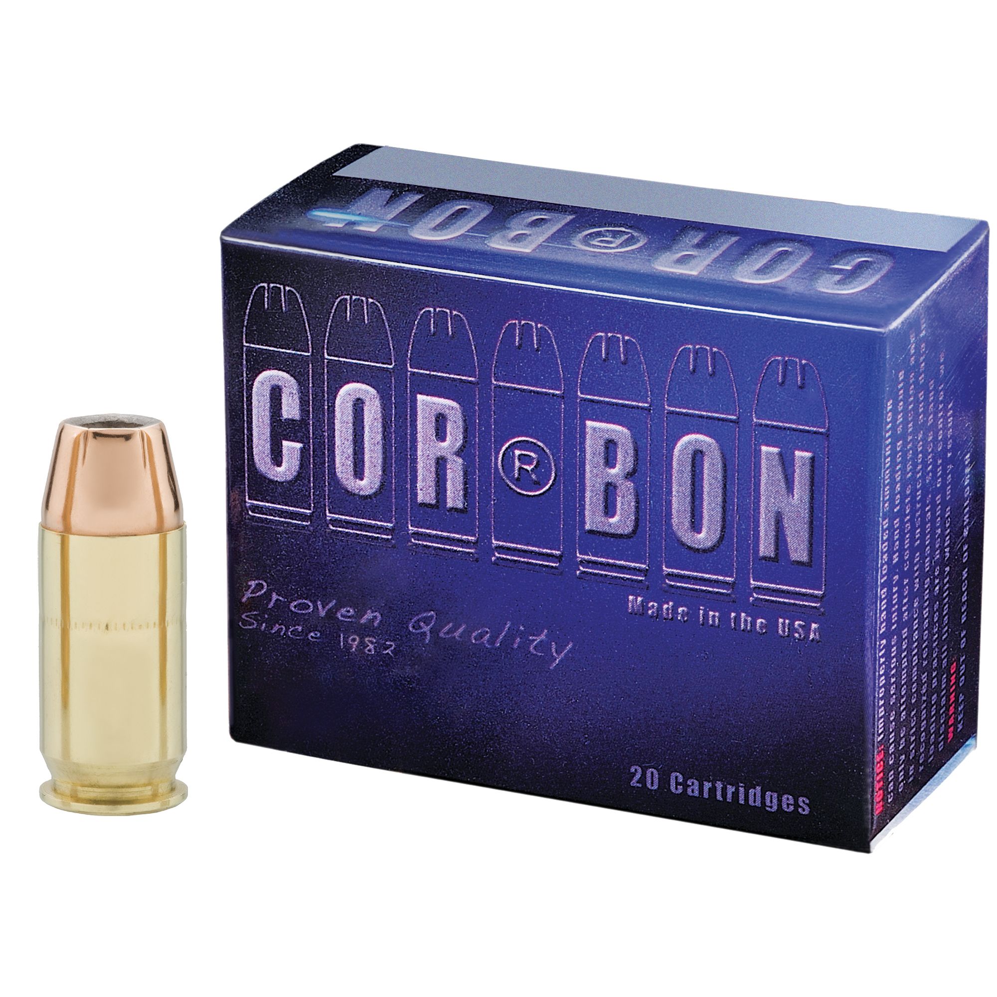 CorBon 45185 Self Defense 45ACP 185 Gr Ammo Jacketed Hollow Point +P Handgun Ammo - 20 Rounds