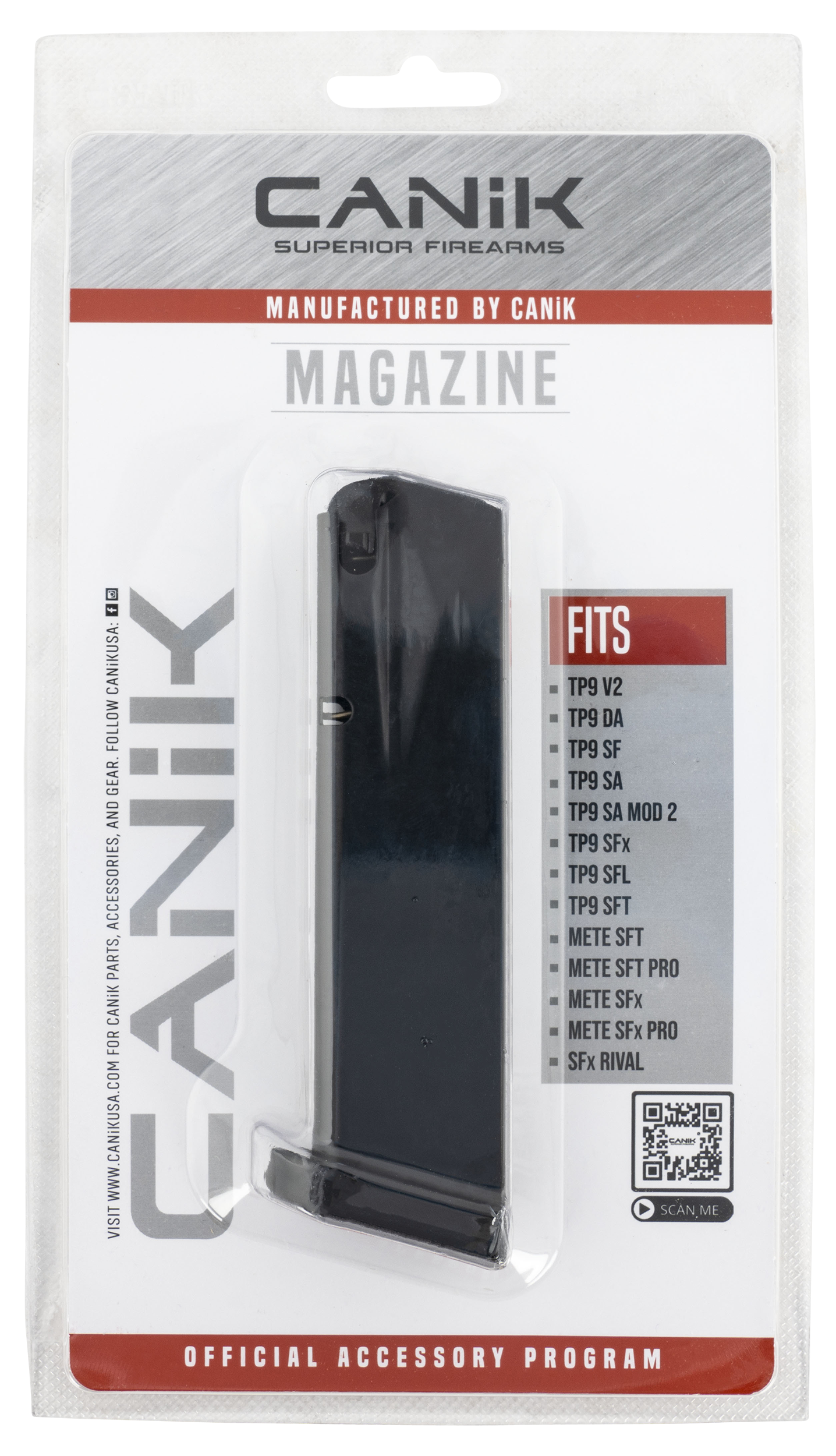 Canik MA2240 TP Full Size 18+1 9mm Luger Black for TP9 Full Size