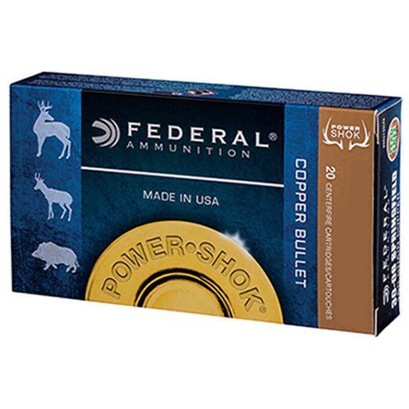 Federal Ammunition 3006150LFA Power-Shok 30-06 Springfield 150 gr 2910 fps Copper Hollow Point Rifle Ammo - 20 Rounds