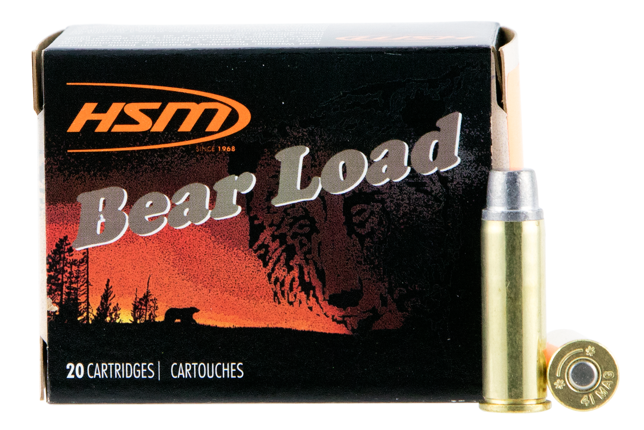 HSM 414N20 Bear Load 41 Rem Mag 230 gr 1233 fps Semi Wadcutter (SWC) Handgun Ammo - 20 Rounds