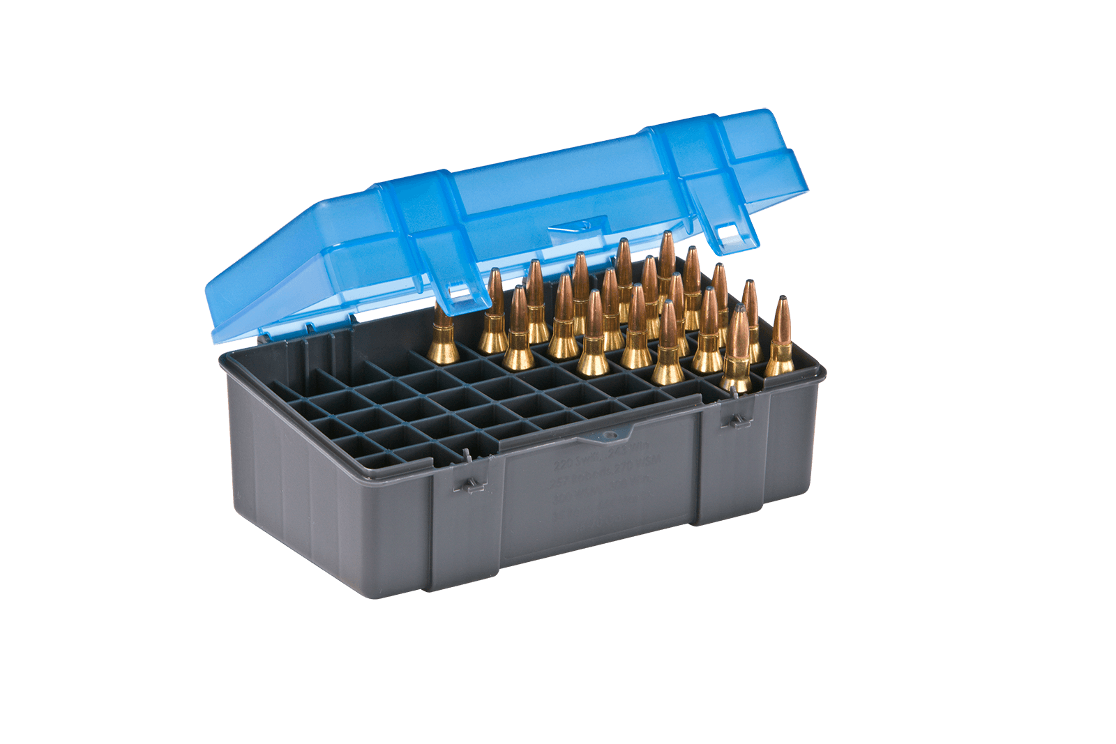 Plano 122950 Rifle Ammo Case - .308 Winchester, Dark Gray/Transparent Blue