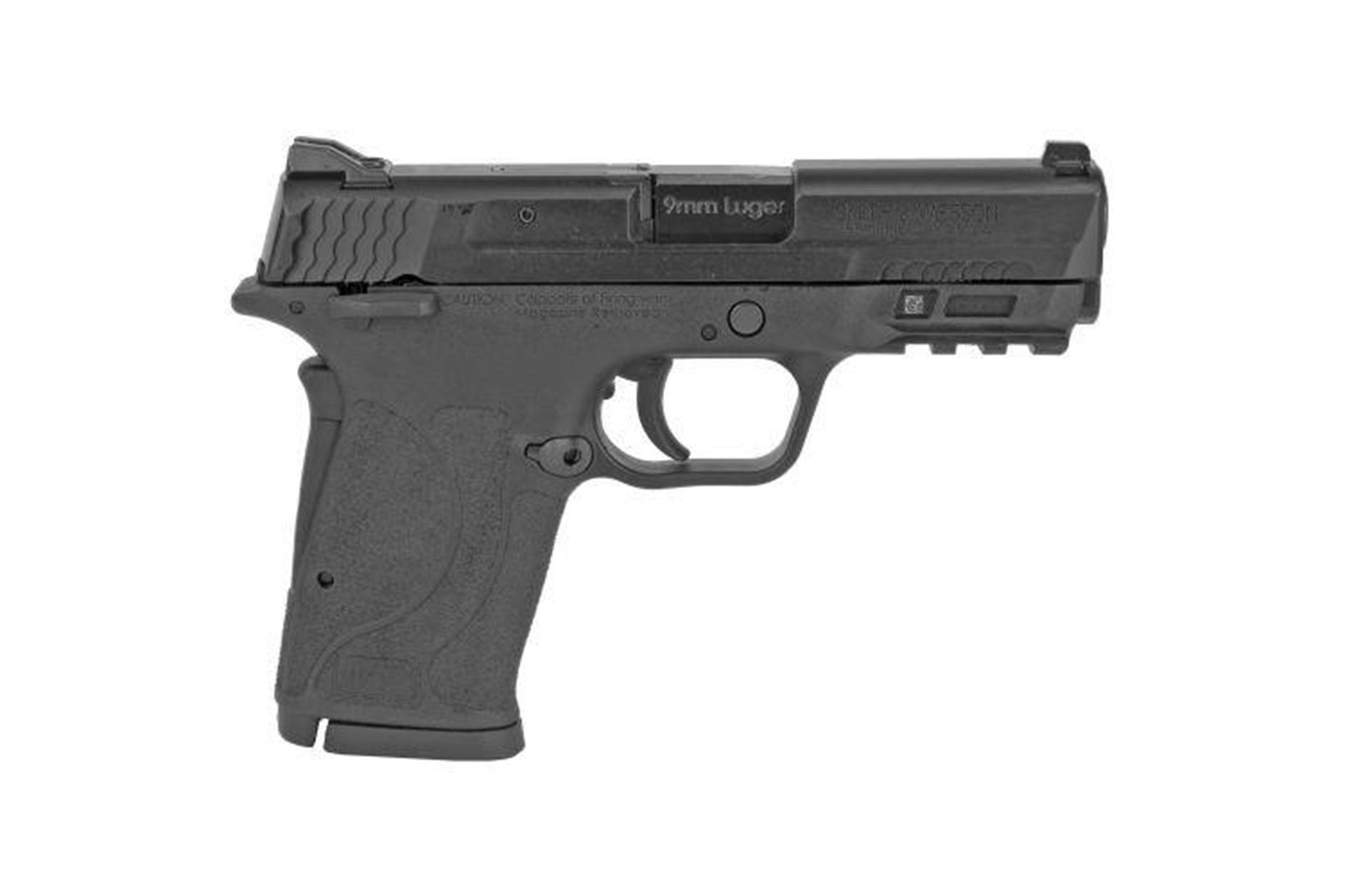 S&W 12436 M&P Shield EZ M2.0 Compact Slim Right Handed 3.67" 9mm Luger 8+1Rd w/Serrated Slide, Black Poly Grips and Frame w/Picatinny Rail