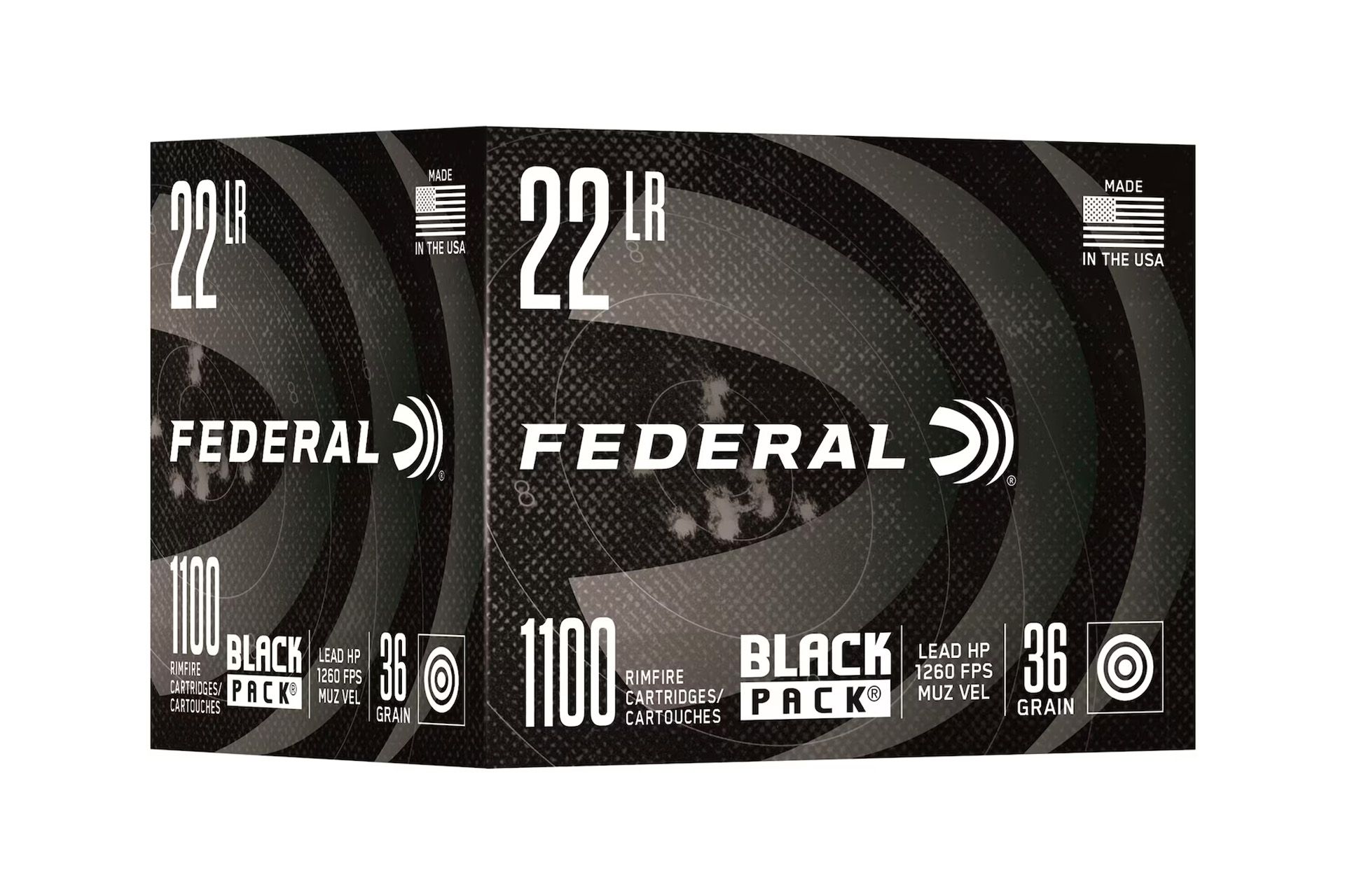 Federal Ammunition Black Pack 22LR 36gr Lead Hollow Point Ammo Rimfire Ammo - 4400 Rounds
