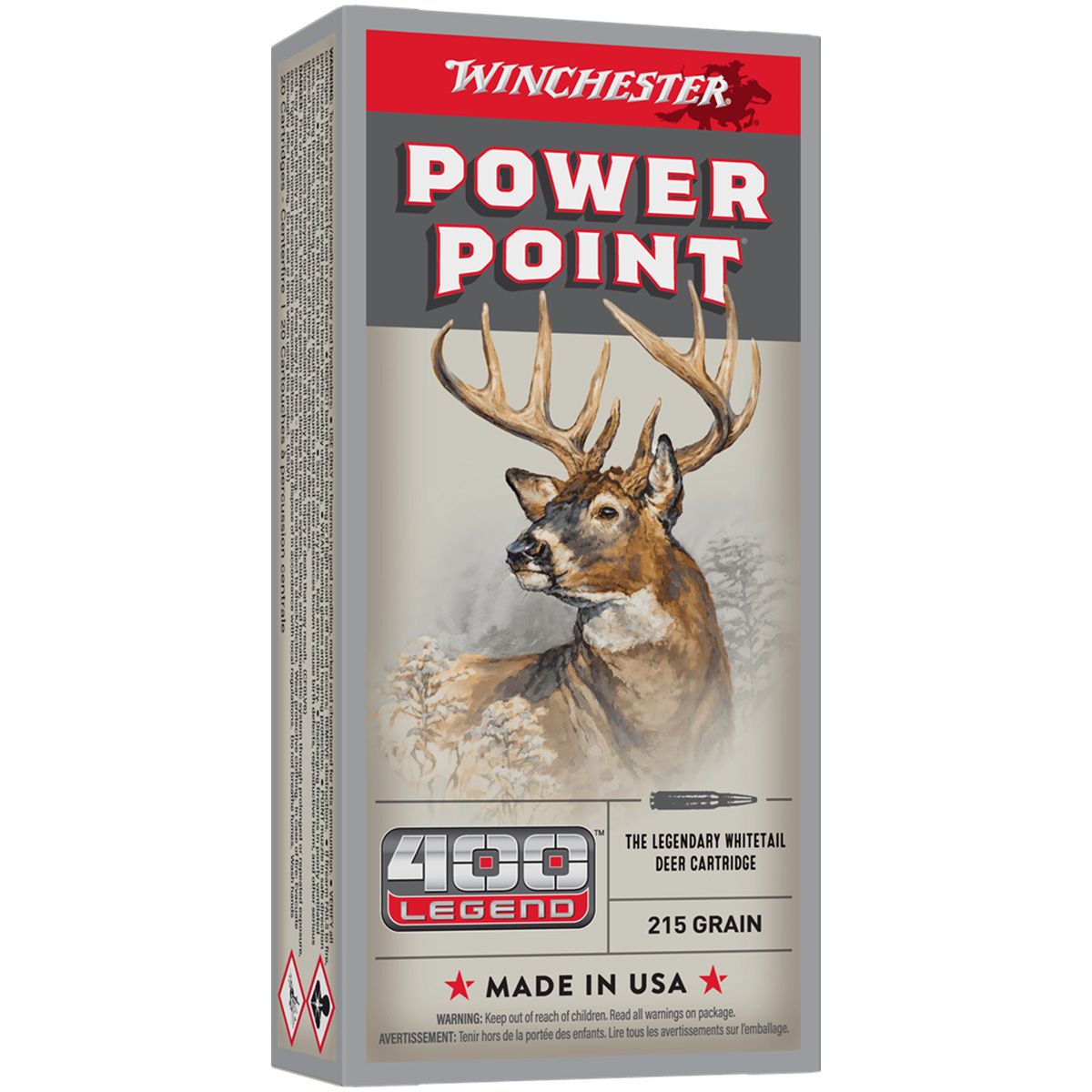 Winchester Ammunition POWER-POINT 400 Legend 180 Grain Power Point Bullet Rifle Ammo - 20 Rounds