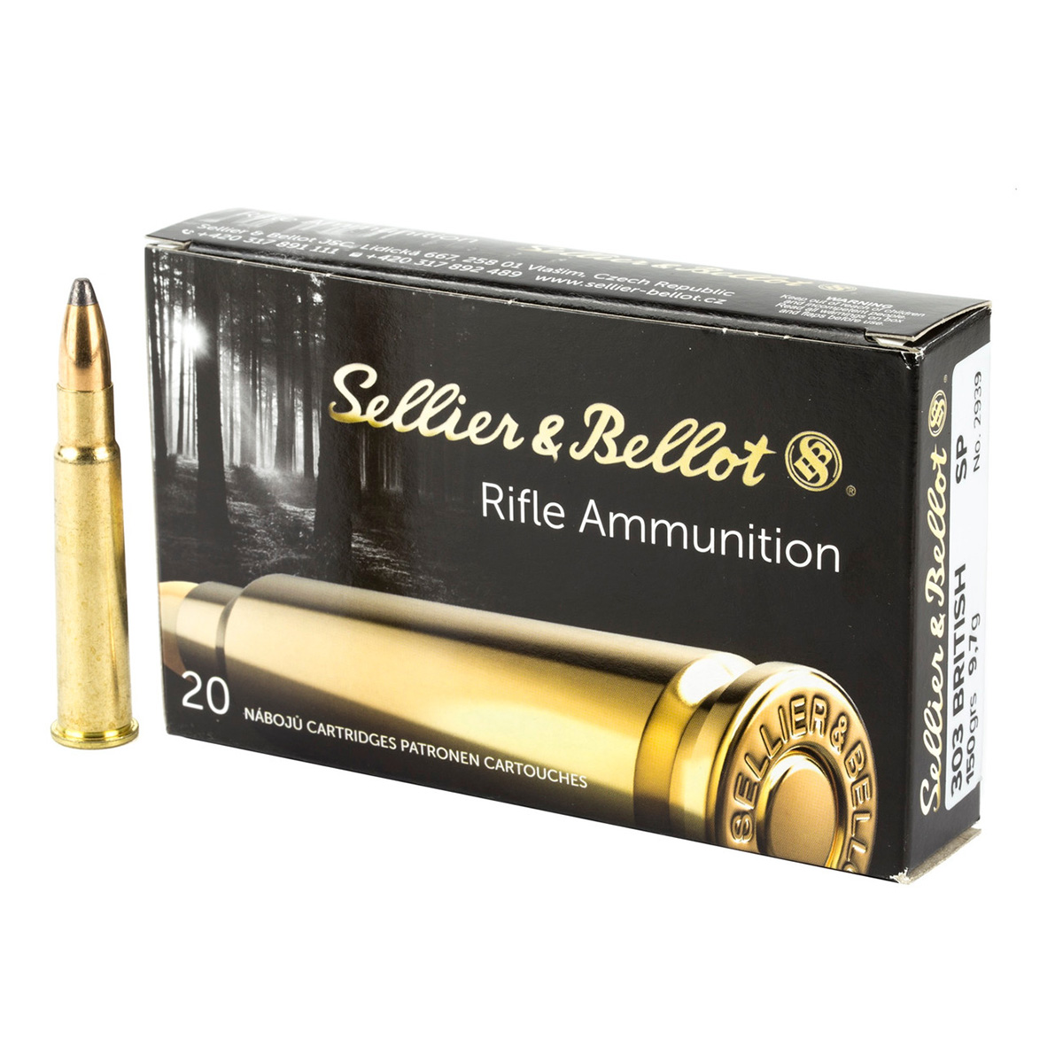 Sellier & Bellot Sellier & Bellot Rifle 303 British 150 Grain Soft Point Rifle Ammo - 20 Rounds