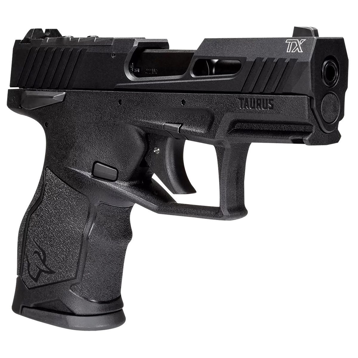 Taurus 1TX2233110 TX22C Compact 22 LR 10+1 3.60" Black Barrel, Slide & Polymer Frame, Rubber Grips