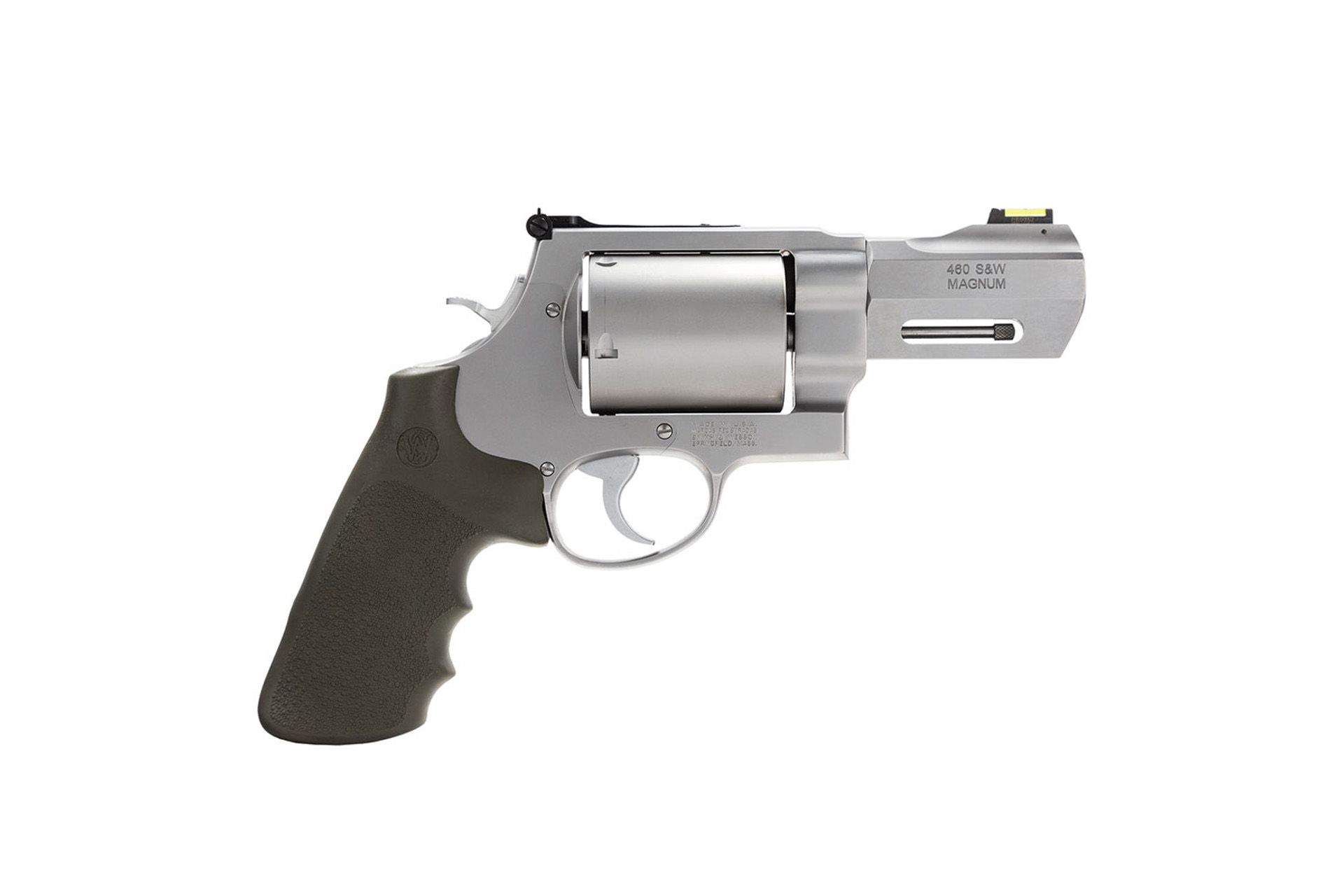 S&W 3.5 XVR Model 460 PC, 5rd, Satin Stainless Steel X-Frame, Hi-Viz Fiber Optic Green Front Sight, Chromed Tear Drop Hammer & Trigger With Stop