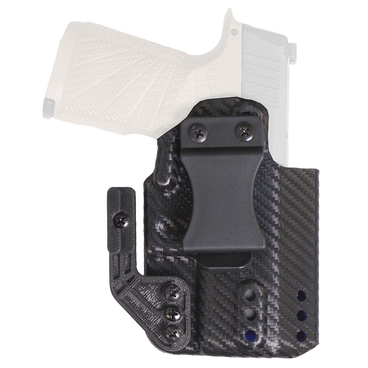 DeSantis Gunhide, Persuader, Inside Waistband Holster, Fits Springfield Hellcat/OSP, Right Hand, Polymer, Carbon Fiber Finish, Black