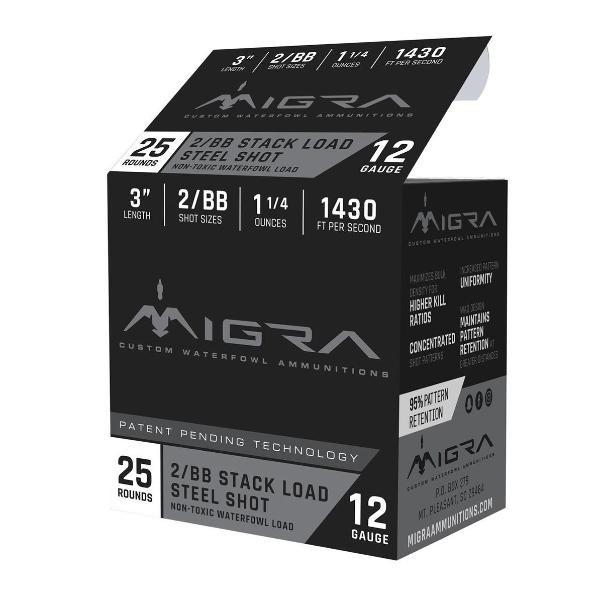Migra Steel Shot Staxd Load 12 Gauge 1.25 oz 3" 4/6 Shotgun Ammunition Shotgun Ammo - 250 Rounds