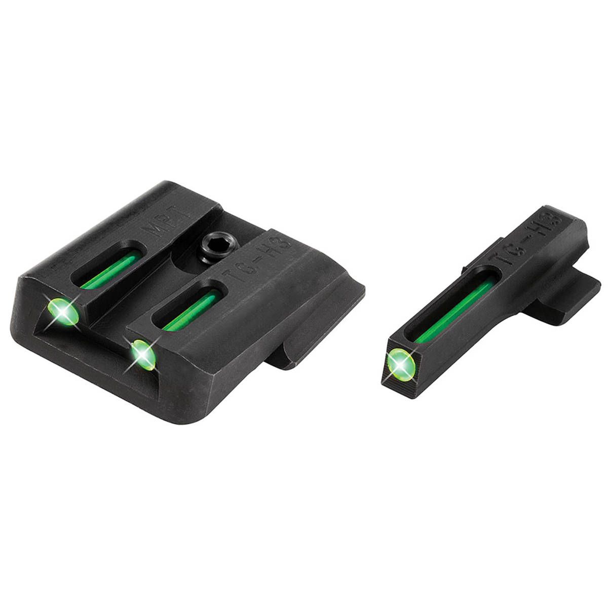 TruGlo TG131MPT TFO Black | Green Tritium & Fiber Optic Front Sight Green Tritium & Fiber Optic Rear Sight