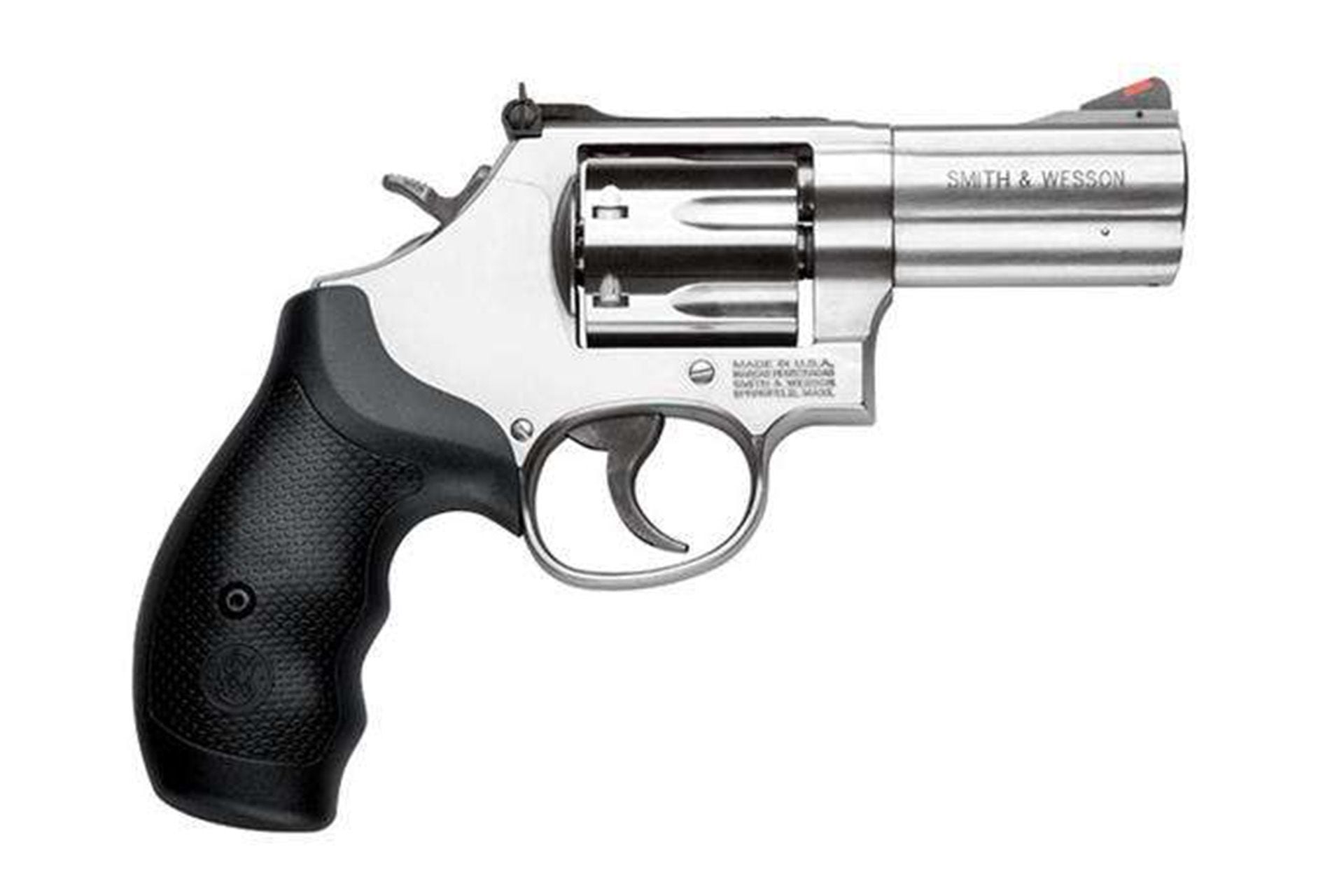 S&W Model 686 Plus 3" 357Mag Revolver, L-Frame, Stainless, Satin Finish, Silver, Rubber Grips, Adjustable Rear Sight, 7 Rd *BLEM*