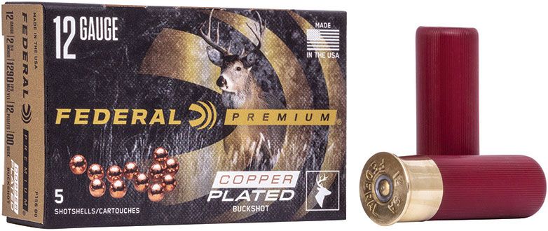 Federal P1584B Premium Magnum 12 Gauge 3" 41 Pellets 2 oz 4 Buck Shot Shotgun Ammo - 5 Rounds