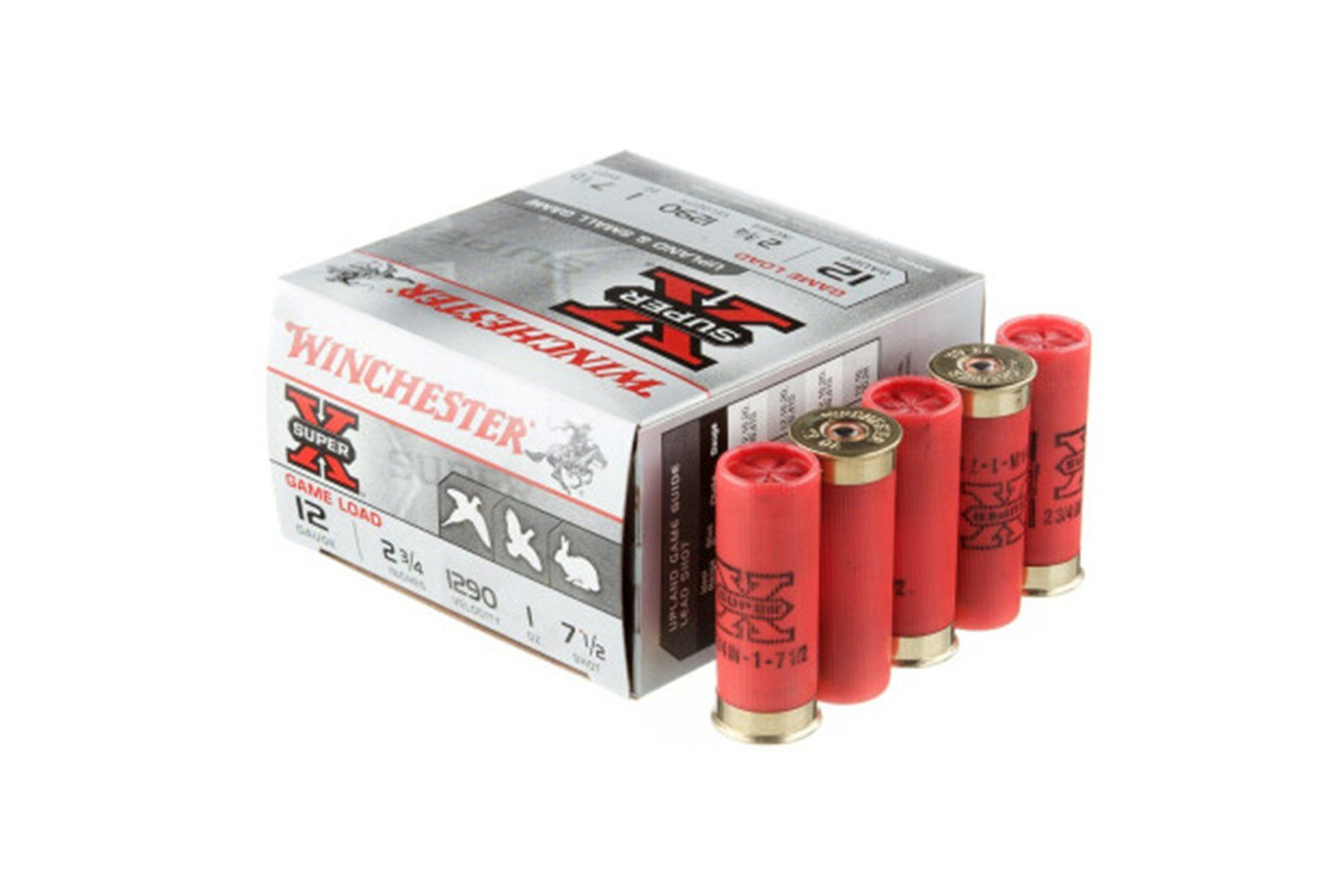 Winchester XU127 Super-X Game Load Ammunition 12 Gauge 2-3/4" 1 oz #7-1/2 Shot Shotgun Ammo - 250 Rounds