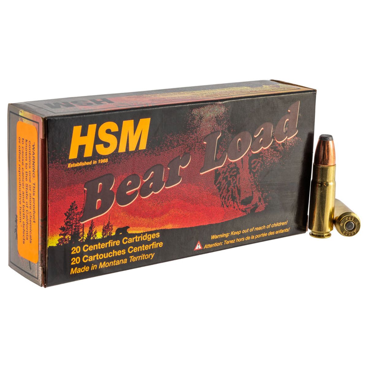 HSM 458SOCOM1N Bear Load 458 SOCOM 350 gr Jacketed Flat Point (JFP) Rifle Ammo - 500 Rounds