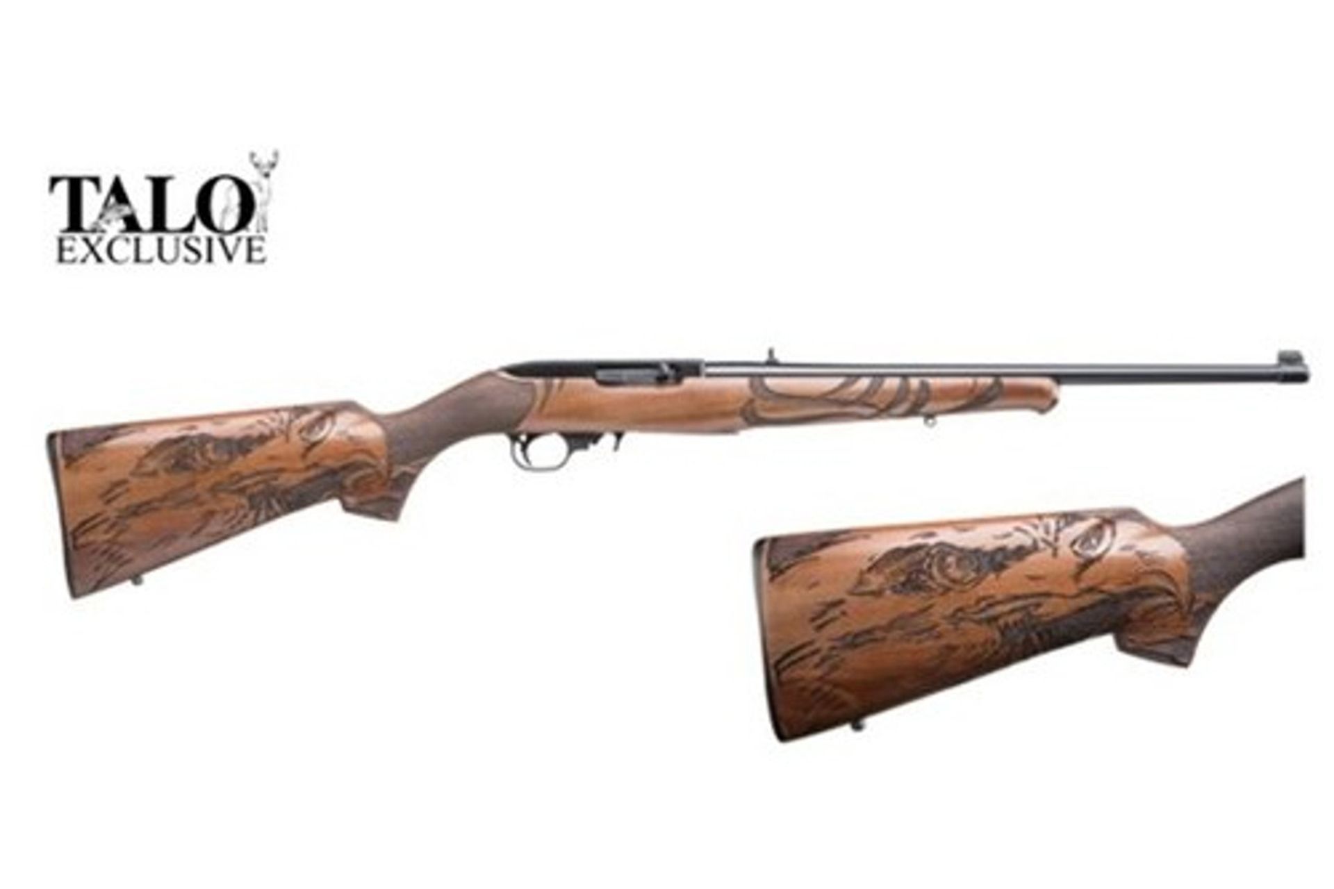 Ruger 10/22 Eagle 22LR 18.5" Laminated Engraved Eagle Stock Blued Talo Exclusive