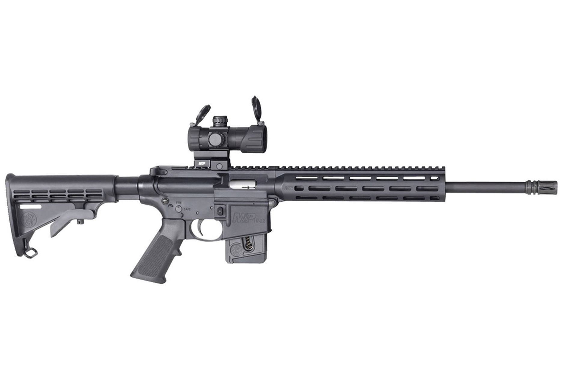 S&W 12723 M&P15 Sport OR 16.5" 22 LR 10+1 Adjustable 6 Position Stock M&P100 4MOA Red/Green Dot A2 Flash Hider 2 Position Safety